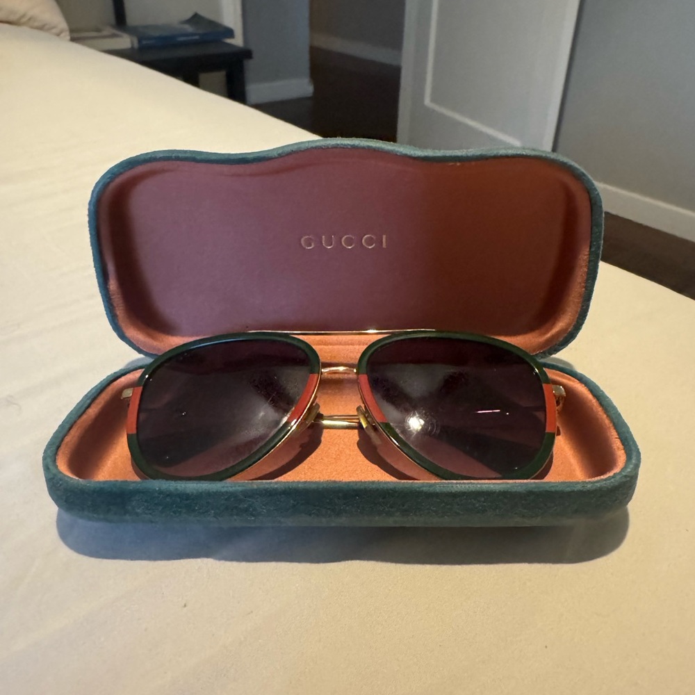 Gucci Black Sunglasses with Dark Tinted Lenses
